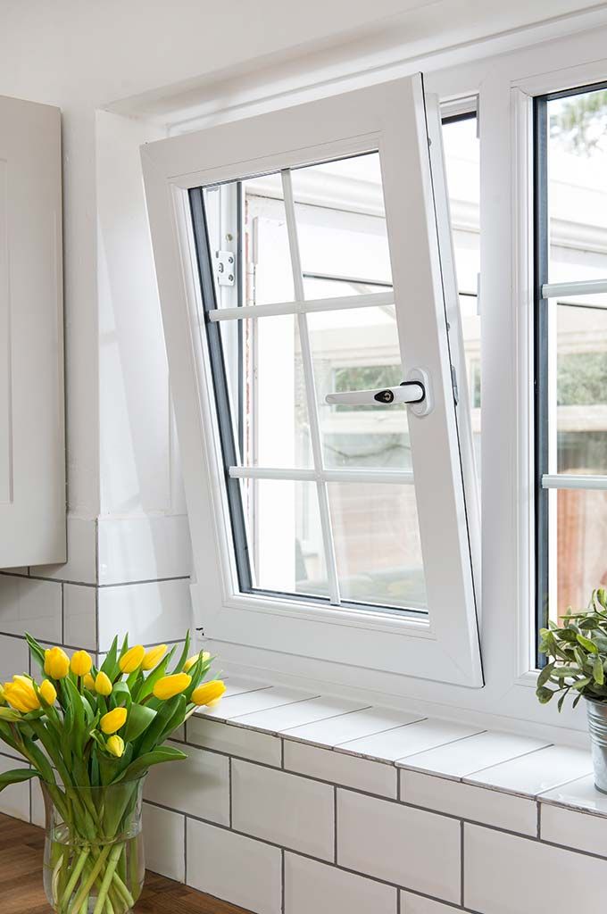 upvc tilt and turn window in white colour